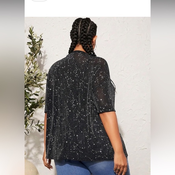 Amazon Wdirara Sheer Half Sleeve Top Whimsygoth, Witchey, Dark Romantic - Picture 2 of 11